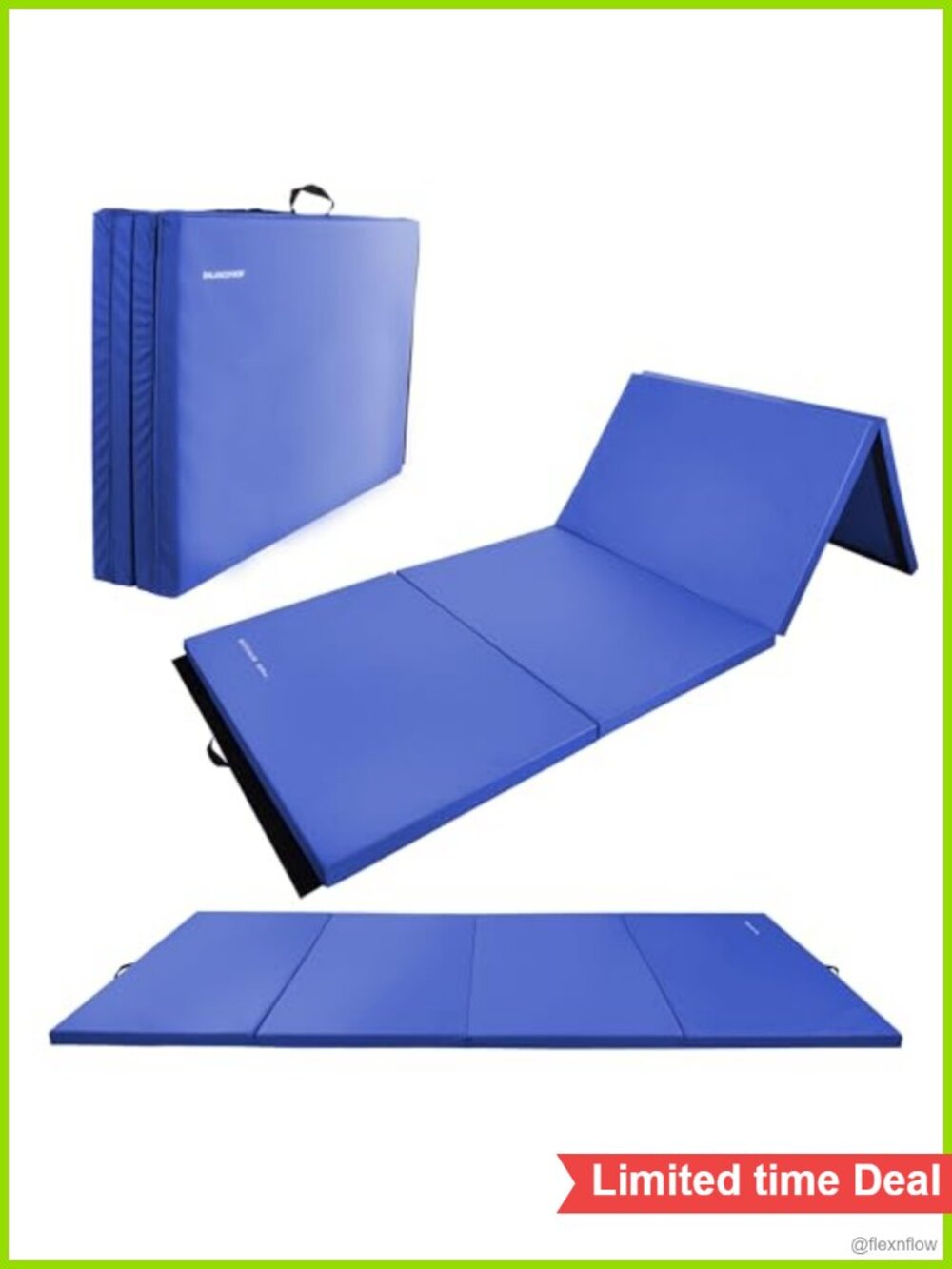 4'x8'x2" Gymnastics Mat, Folding Home Exercise Mat with Handles for Yoga,